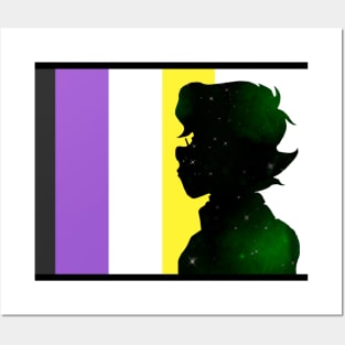 Galaxy Pidge Nonbinary Flag Posters and Art